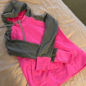 Pink and grey hoodie